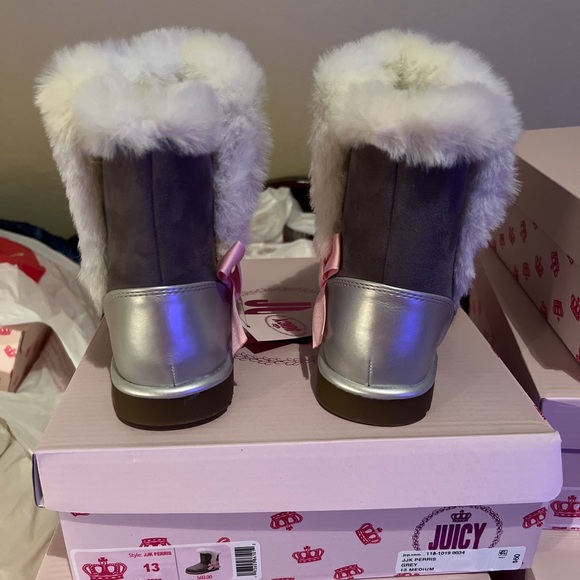Juicy Couture Girls Boot JJK Perris Grey Sizes 1, 2, 3, - Picture 5 of 6